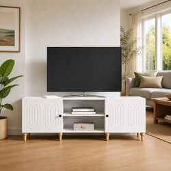 White Modern TV Cabinet for Stylish Living Room Storage