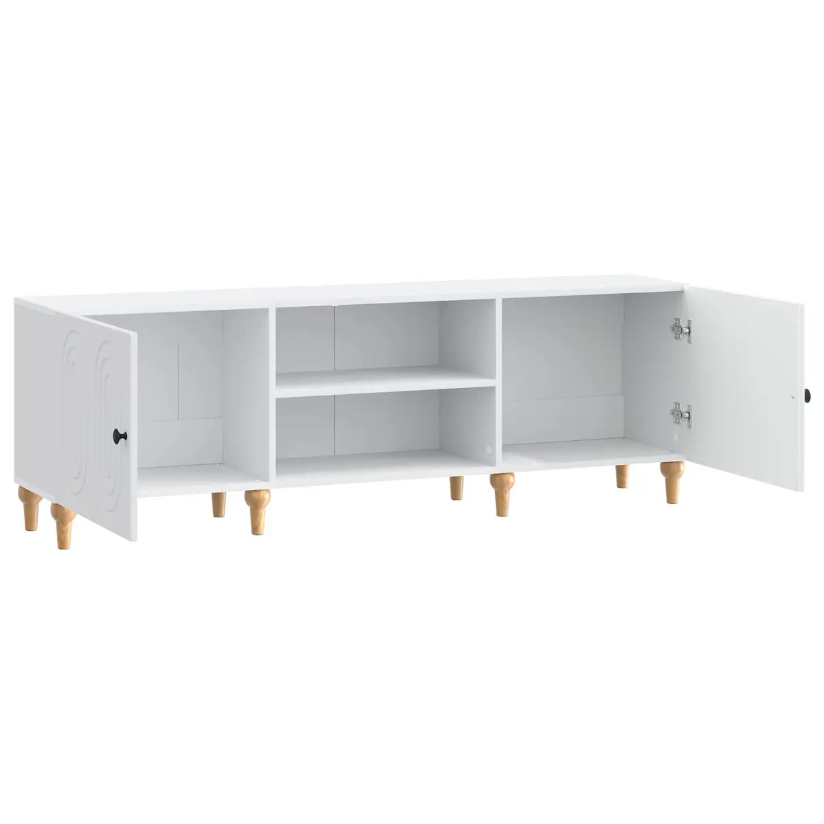 TV Cabinet White Modern Storage Unit 150 x 31 x 50 cm Engineered Wood