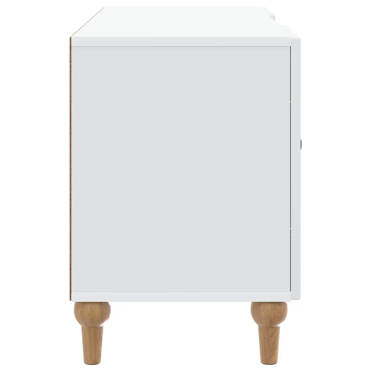 TV Cabinet White 102x34.5x50cm Modern Engineered Wood Media Storage Unit