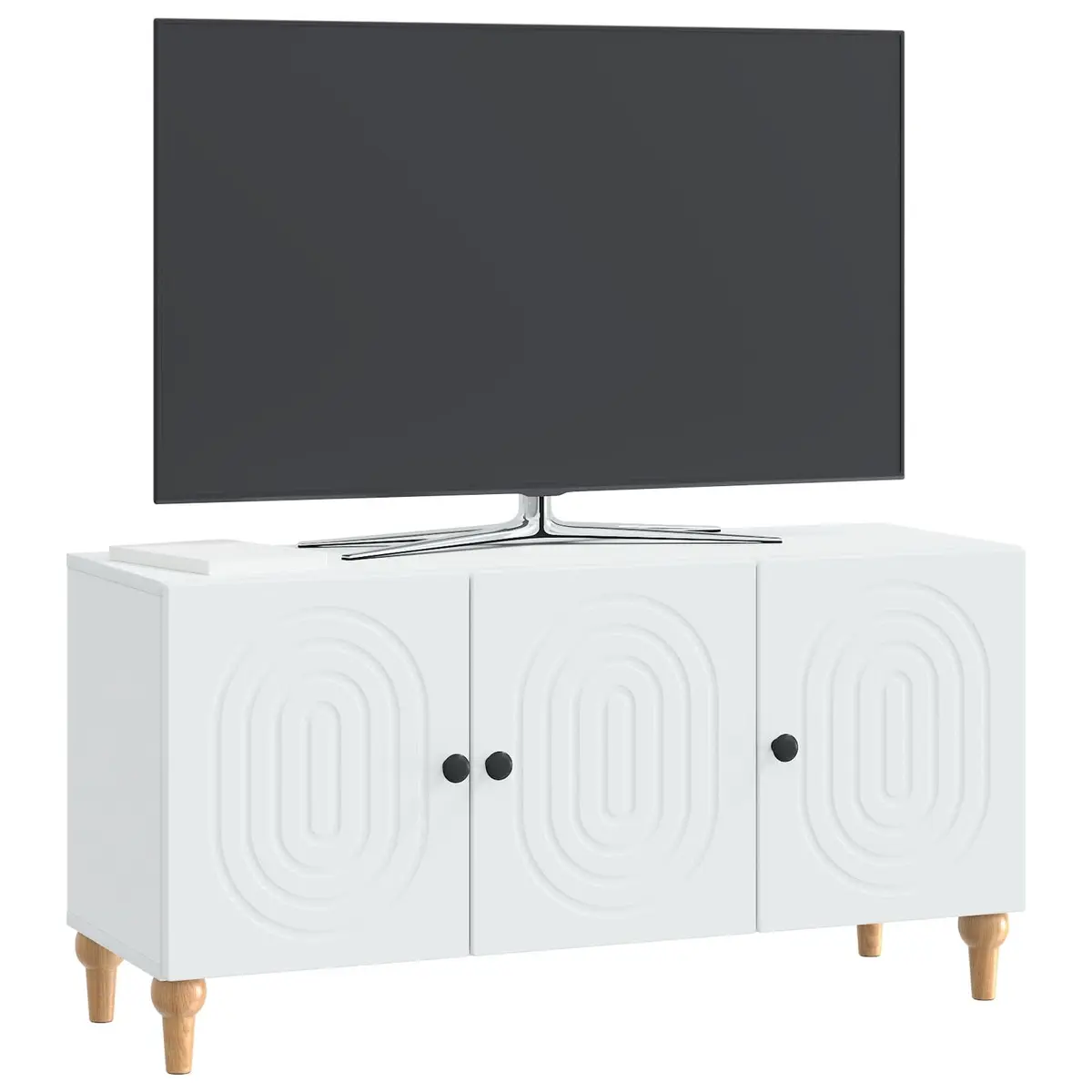 White TV Cabinet for Living Room Storage