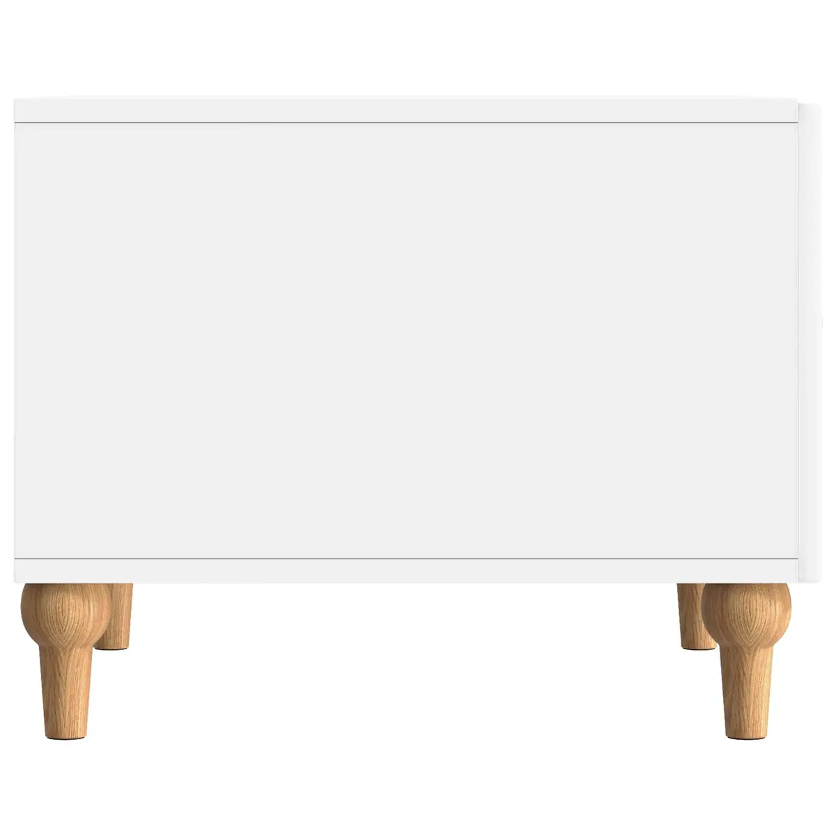 Coffee Table White Rectangular Engineered Wood with Drawer