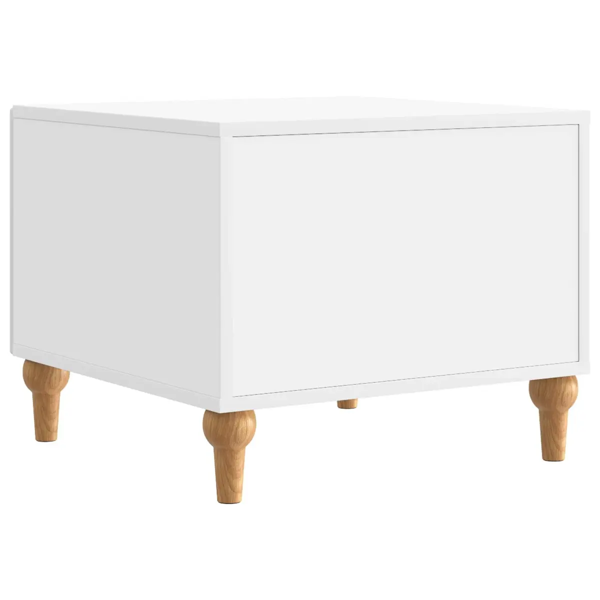 Coffee Table White Rectangular Engineered Wood with Drawer