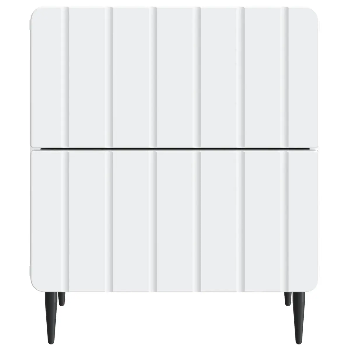 Bedside Cabinet White 43 x 34.5 x 49.5 cm Modern Bedroom Nightstand Storage