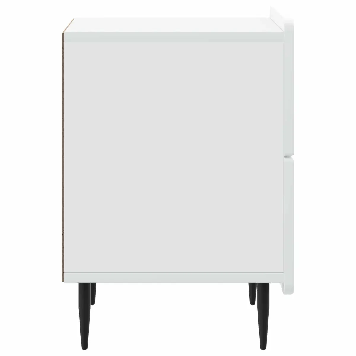 Bedside Cabinet White 43 x 34.5 x 49.5 cm Modern Bedroom Nightstand Storage