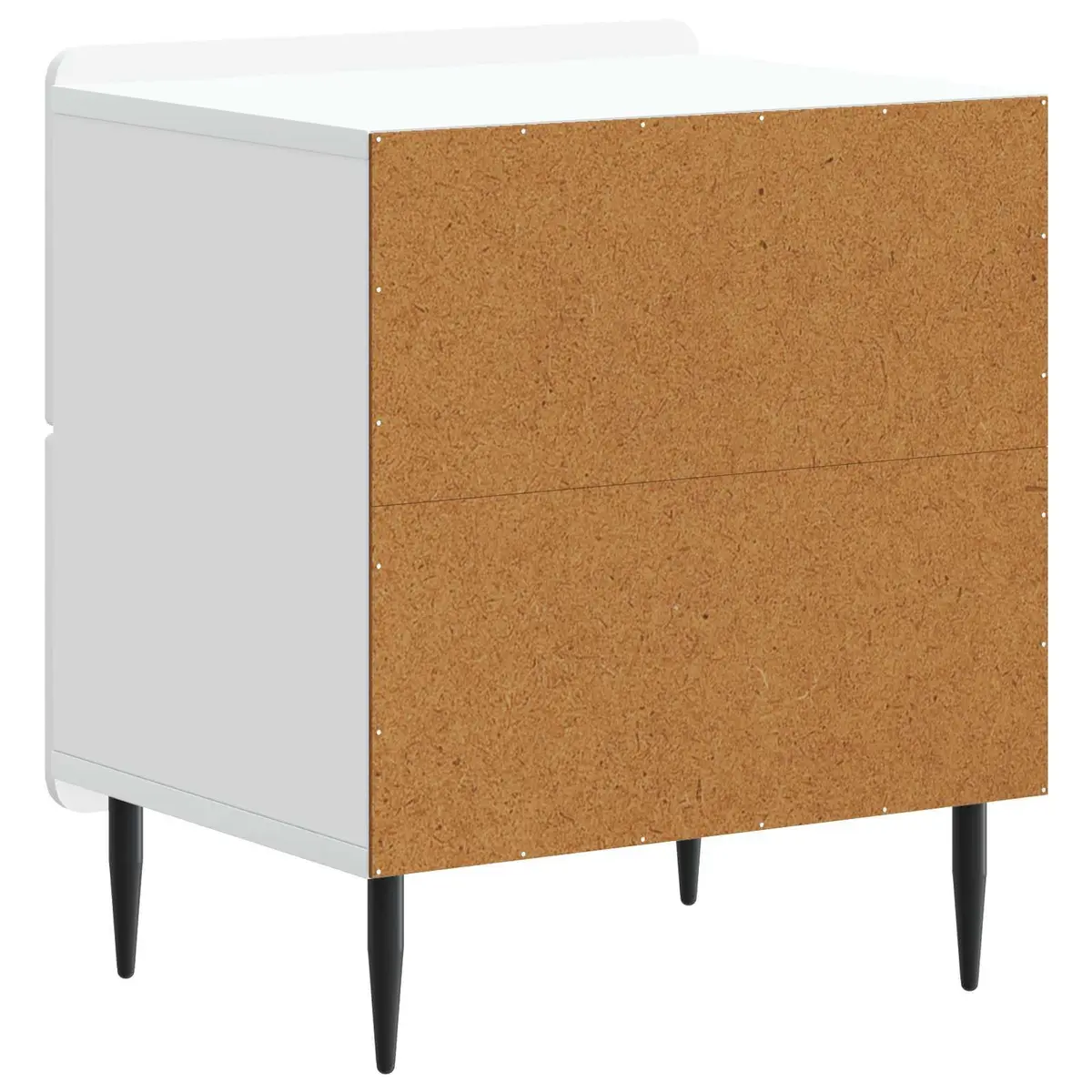 Bedside Cabinet White 43 x 34.5 x 49.5 cm Modern Bedroom Nightstand Storage