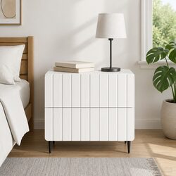 White Modern Bedside Cabinet for Cozy Bedrooms