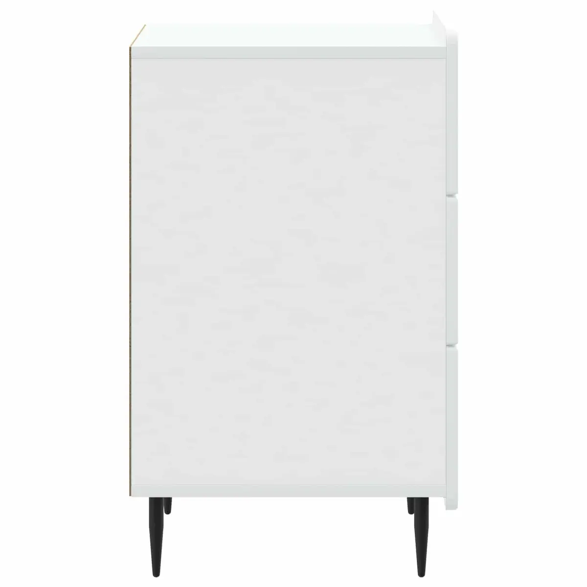 Bedside Cabinet White 43 x 41 x 68 cm Engineered Wood Drawers Storage Table
