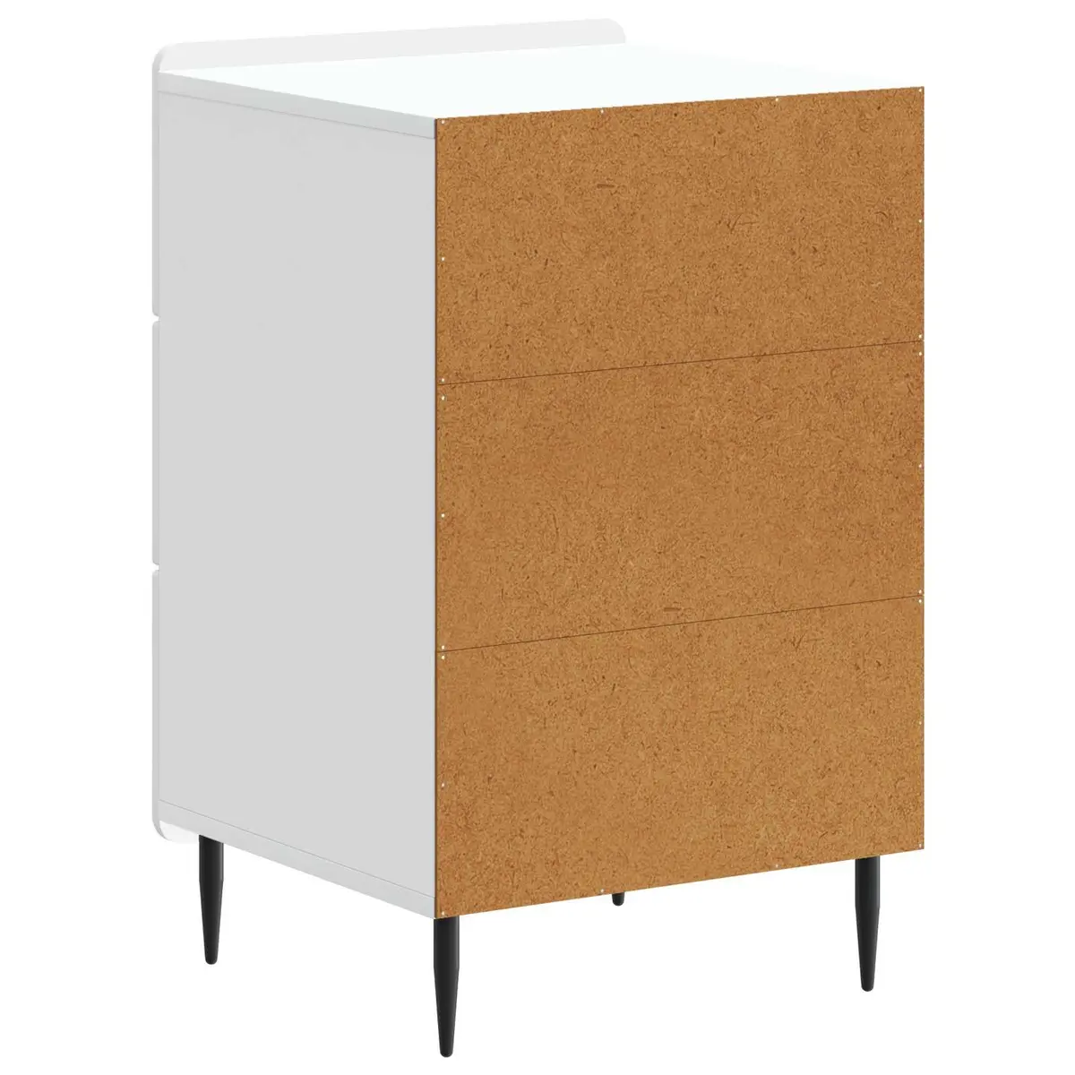 Bedside Cabinet White 43 x 41 x 68 cm Engineered Wood Drawers Storage Table