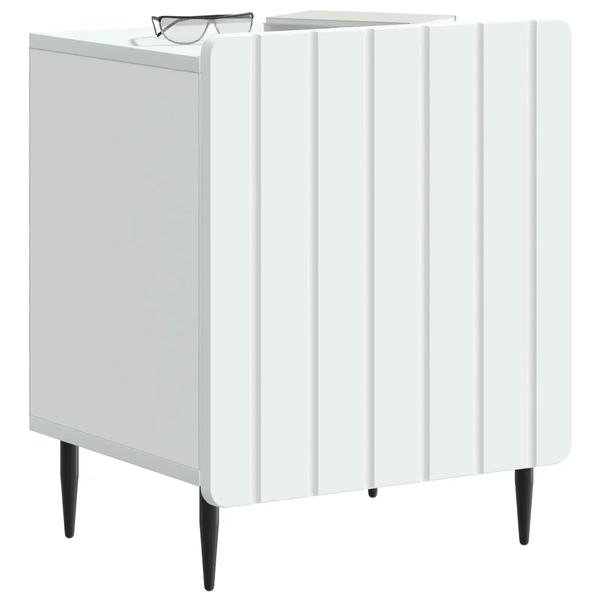 Bedside Cabinet White 43 x 34.5 x 52 cm Engineered Wood Nightstand