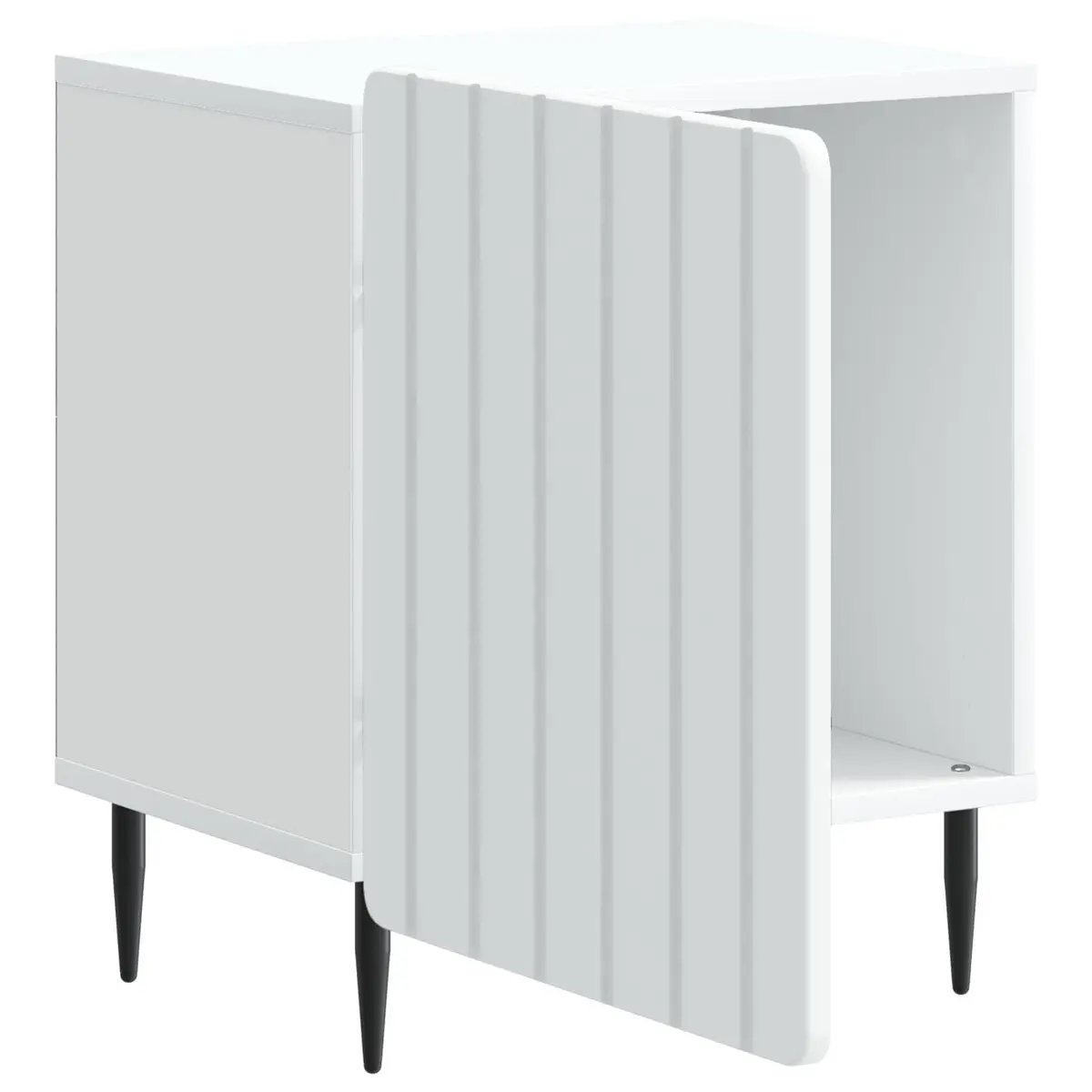 Bedside Cabinet White 43 x 34.5 x 52 cm Engineered Wood Nightstand