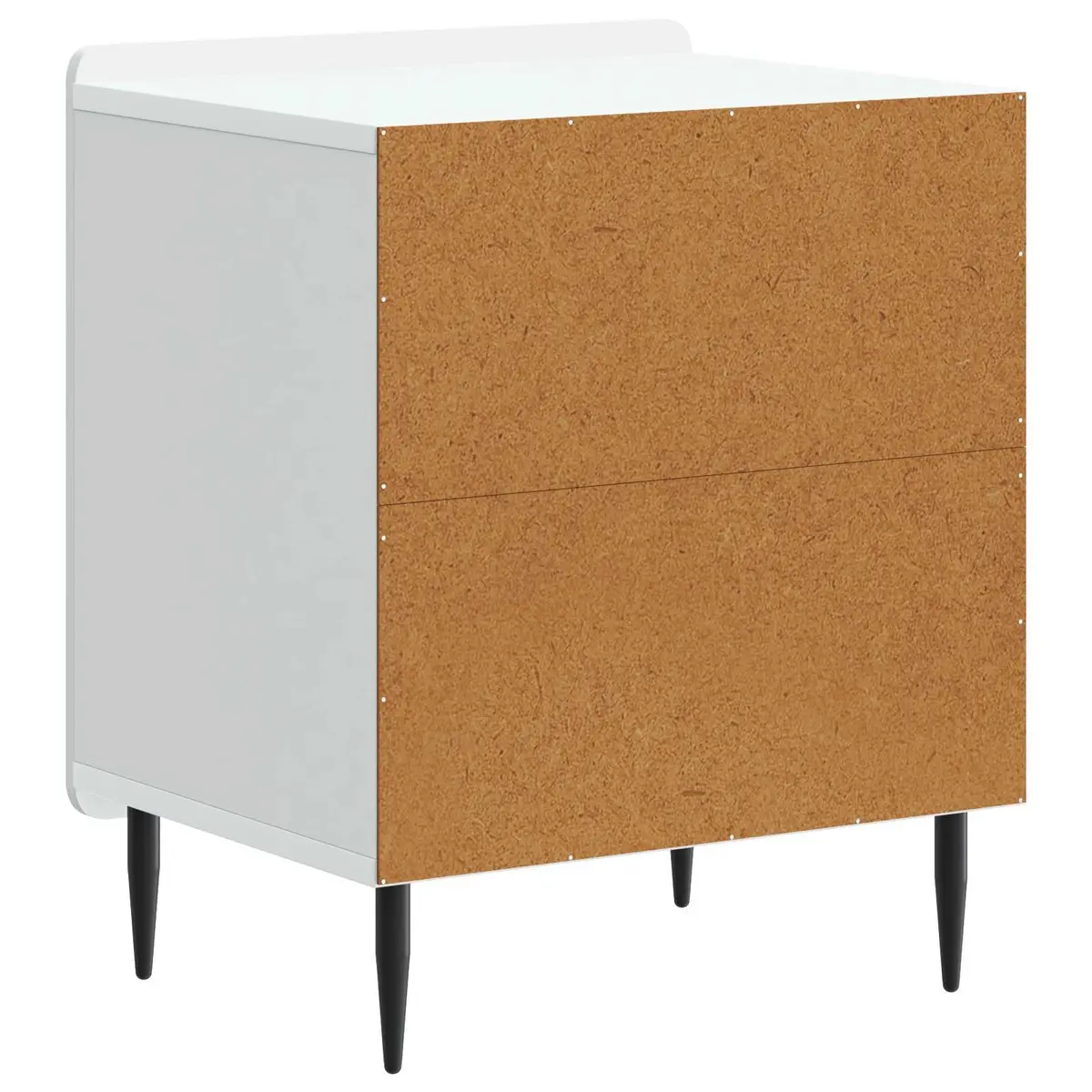 Bedside Cabinet White 43 x 34.5 x 52 cm Engineered Wood Nightstand