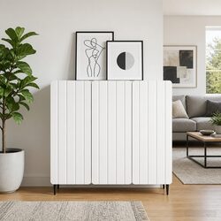 Stylish White Sideboard for Living and Dining Spaces 89x34.5x82cm