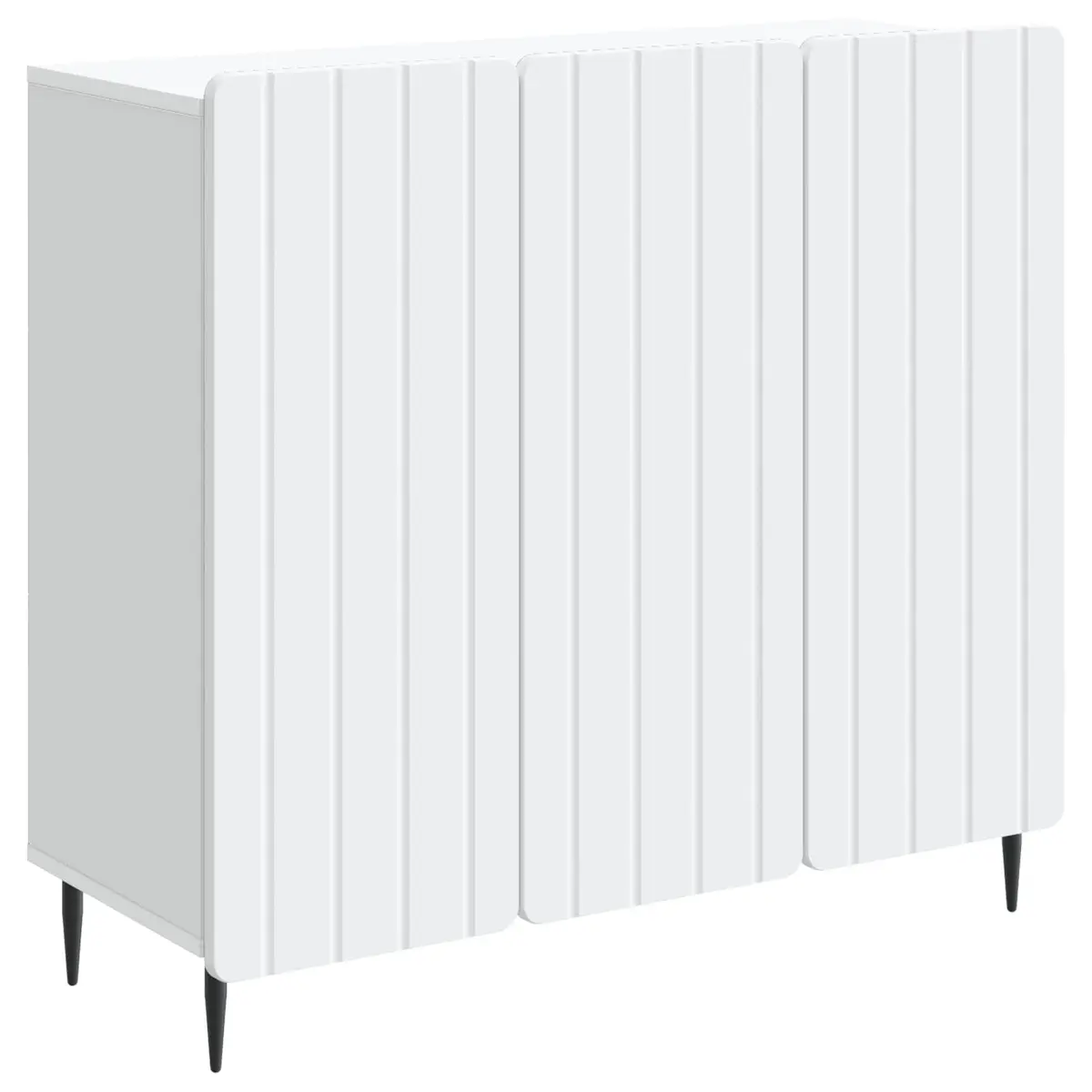 Sideboard Modern White Engineered Wood Storage Cabinet 89x34.5x82cm
