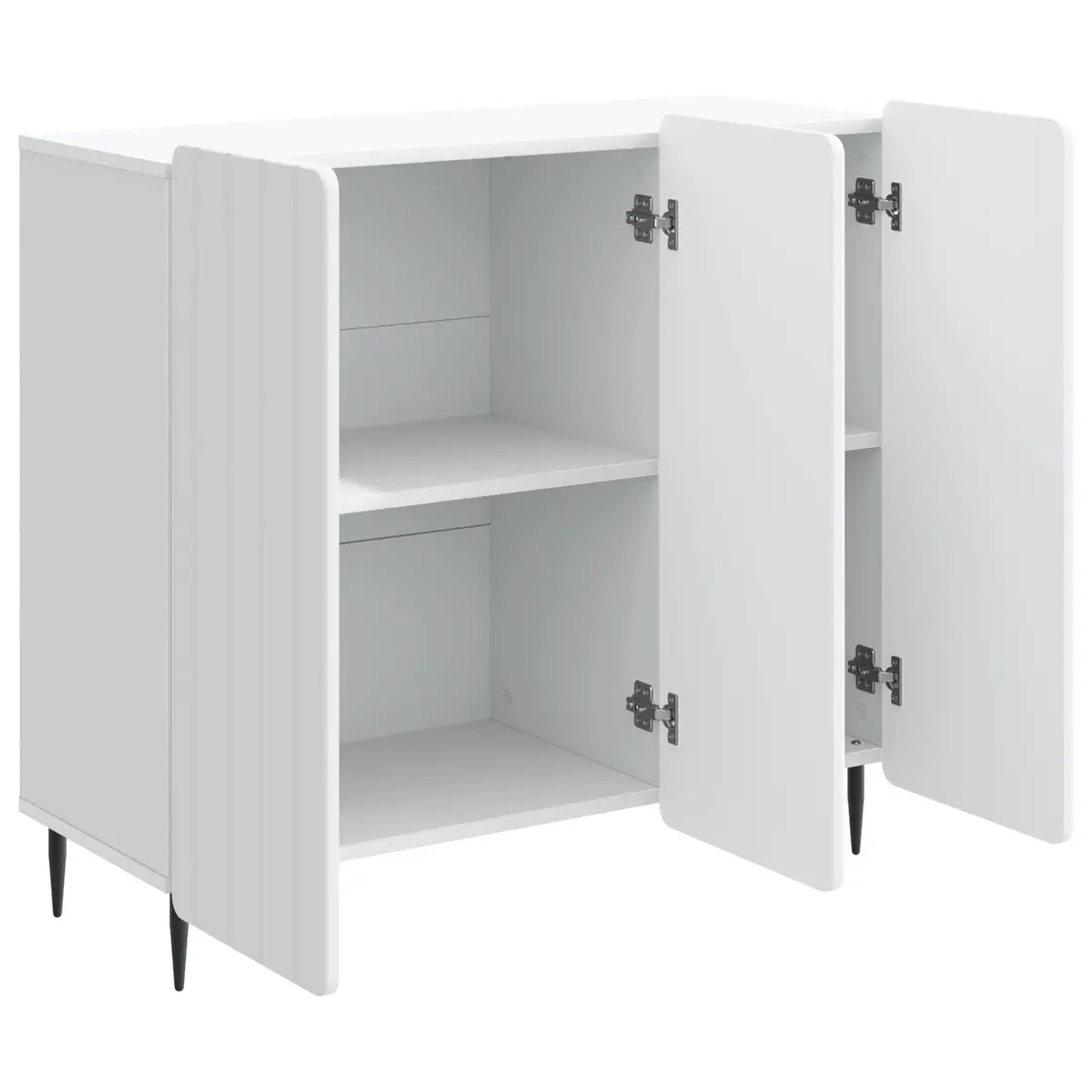 Sideboard Modern White Engineered Wood Storage Cabinet 89x34.5x82cm