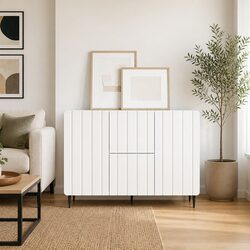 Modern White Sideboard Storage Cabinet 89cm
