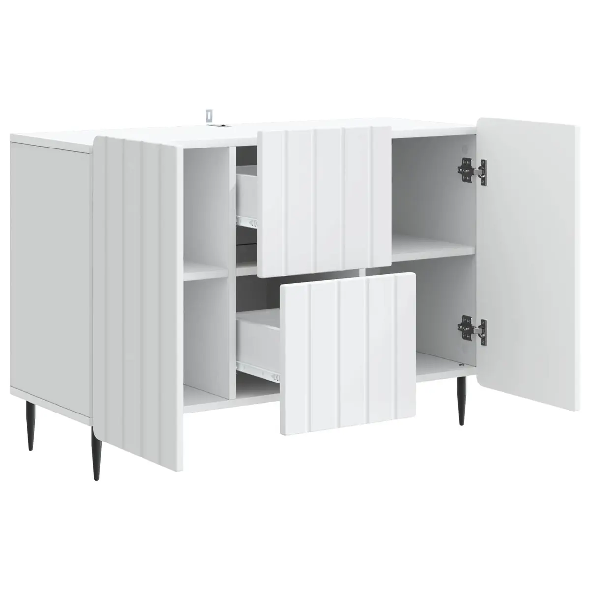 White Sideboard Storage Cabinet 89cm
