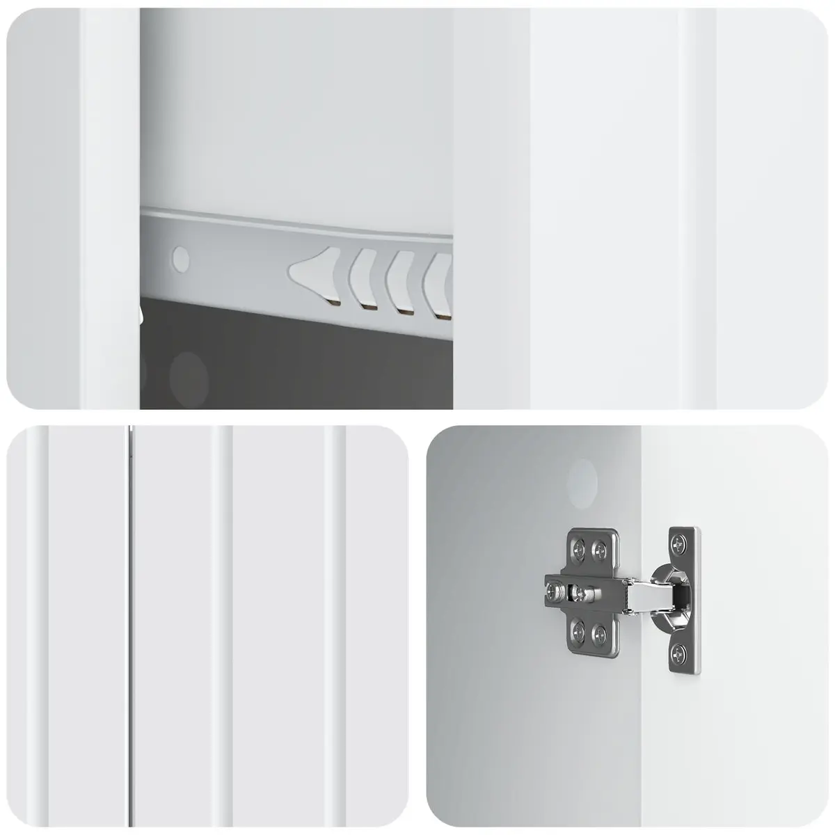 White Sideboard Storage Cabinet 89cm