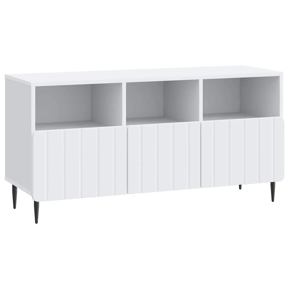 TV Cabinet White Engineered Wood Storage Unit Living Room Furniture