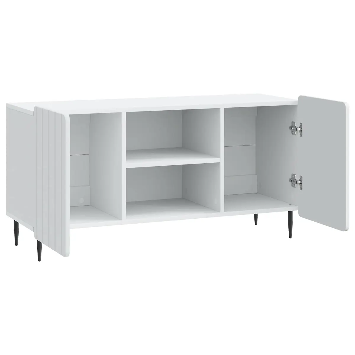 White TV Cabinet for Living Room Storage