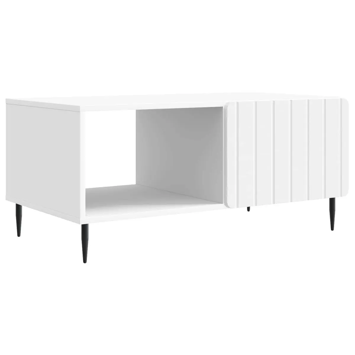 White Coffee Table with Storage for Living Rooms