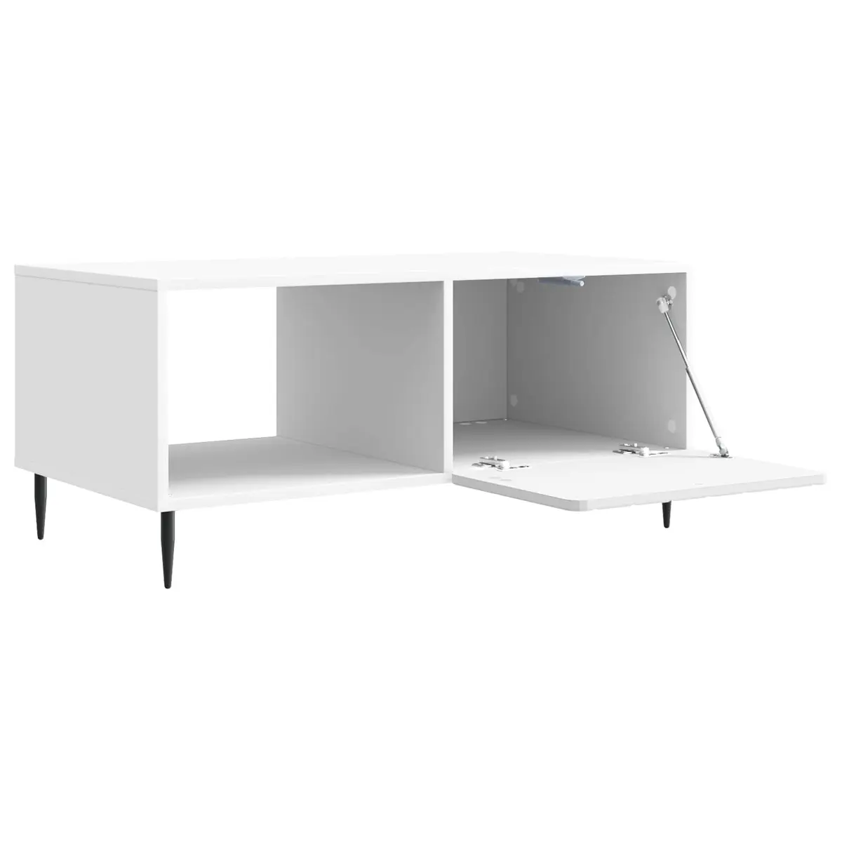 White Coffee Table with Storage for Living Rooms