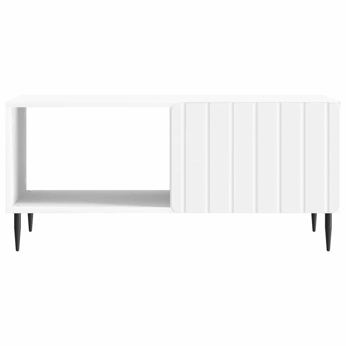 White Coffee Table with Storage for Living Rooms