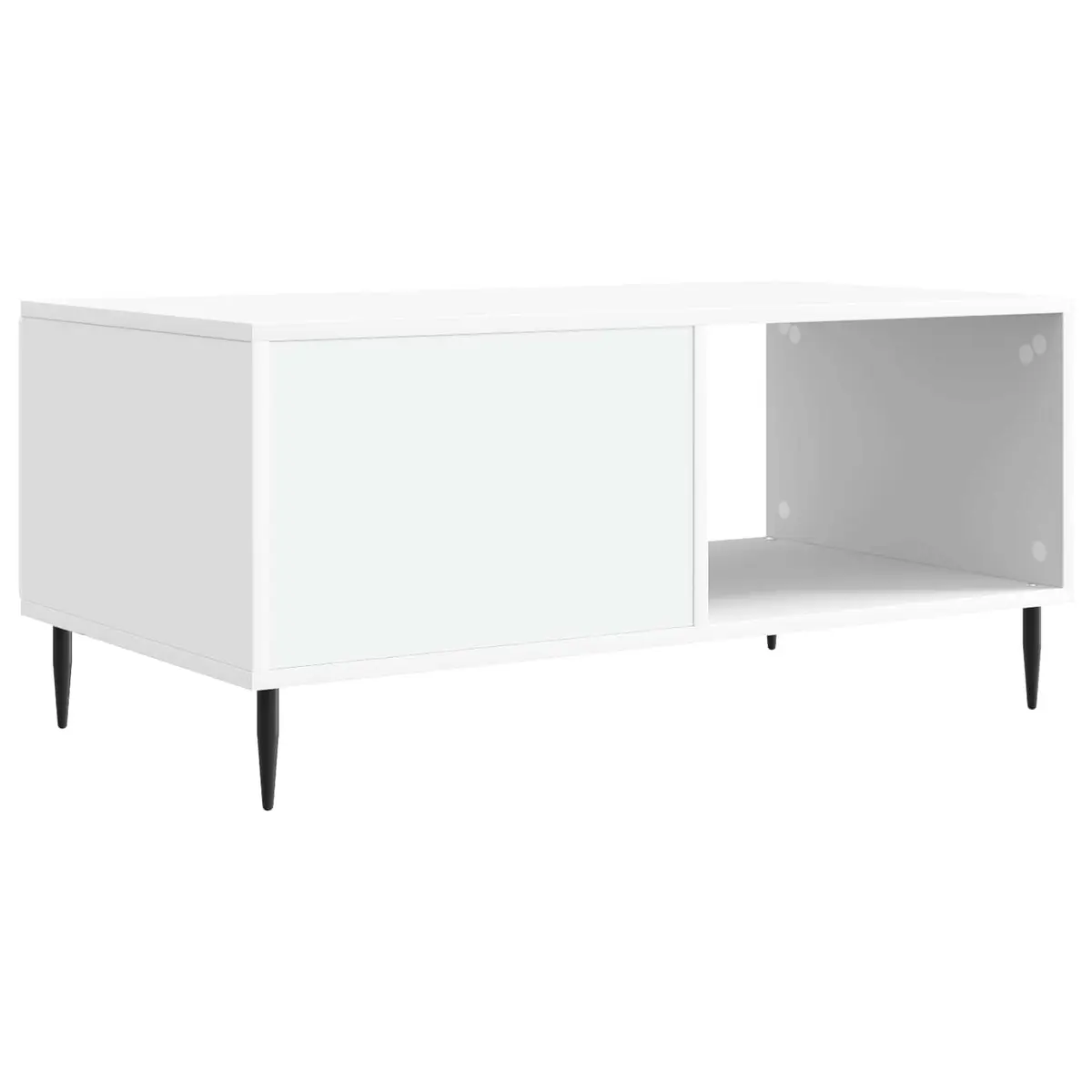 White Coffee Table with Storage for Living Rooms