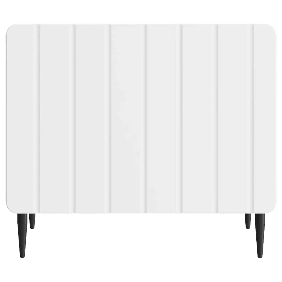 Dual-Level Coffee Table with Drawer in White
