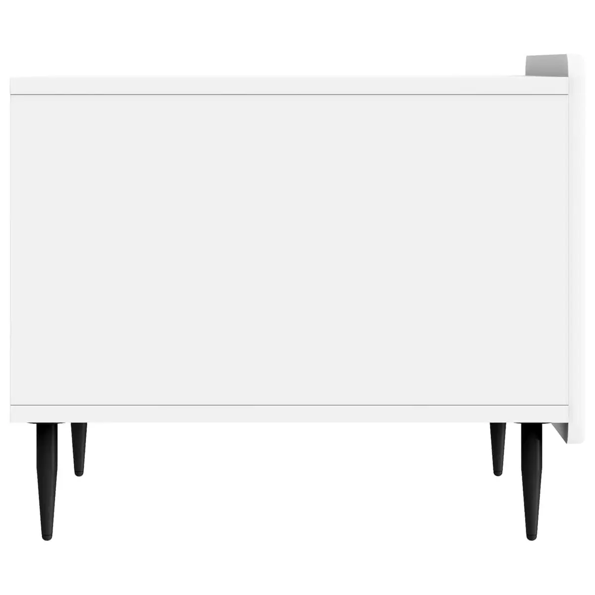 Dual-Level Coffee Table with Drawer in White