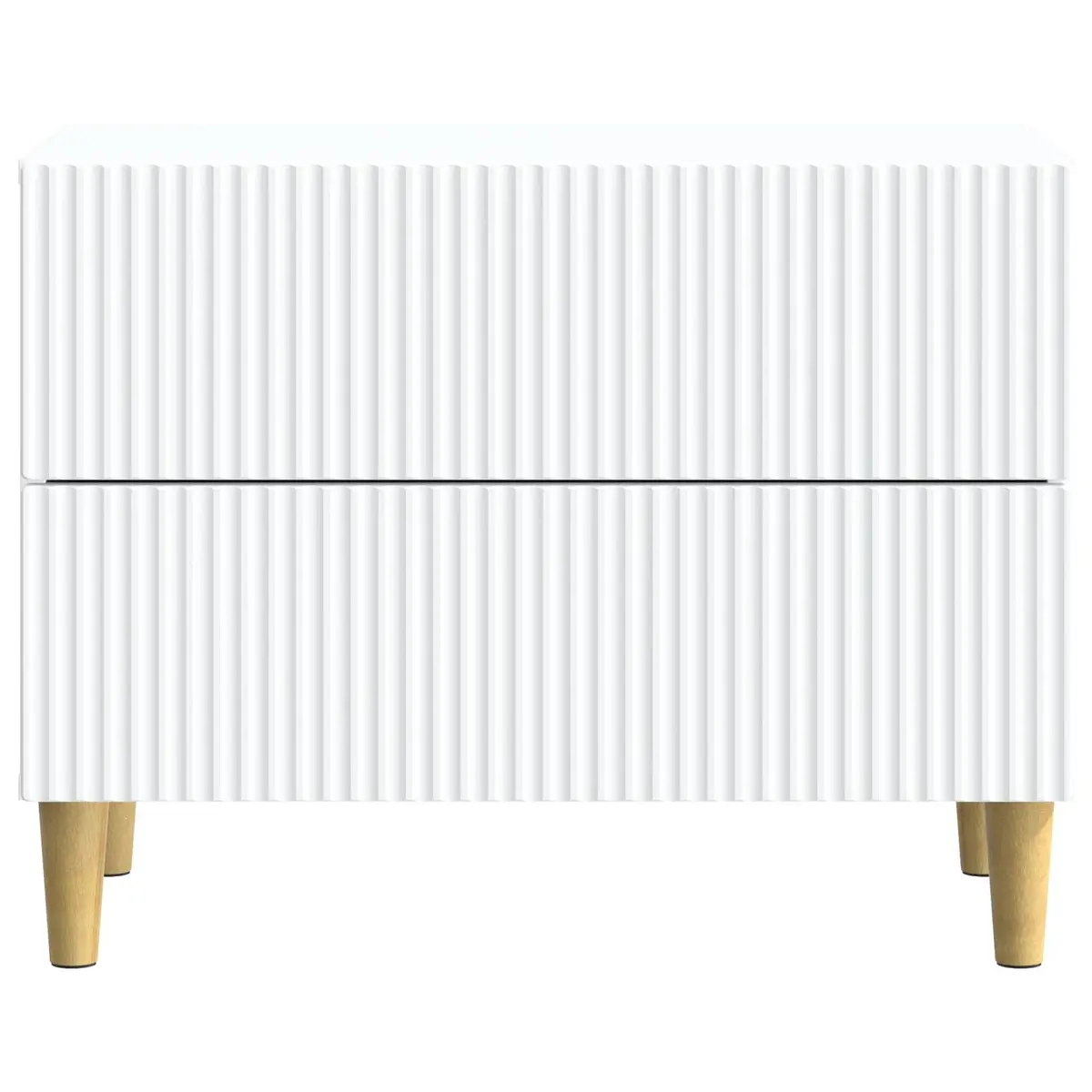 Bedside Cabinet White Engineered Wood Bedroom Storage Table 62x34.5x48cm