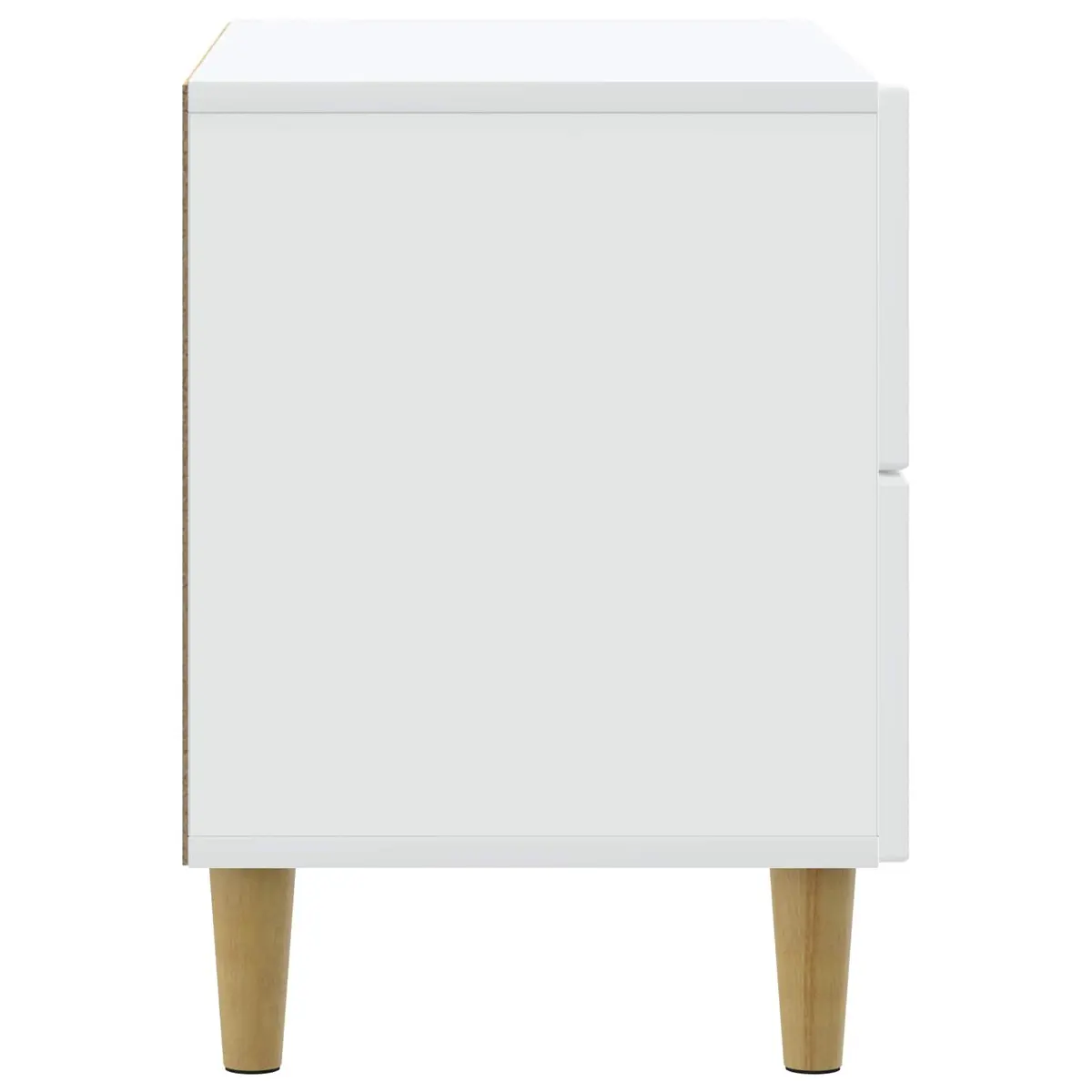 Bedside Cabinet White Engineered Wood Bedroom Storage Table 62x34.5x48cm