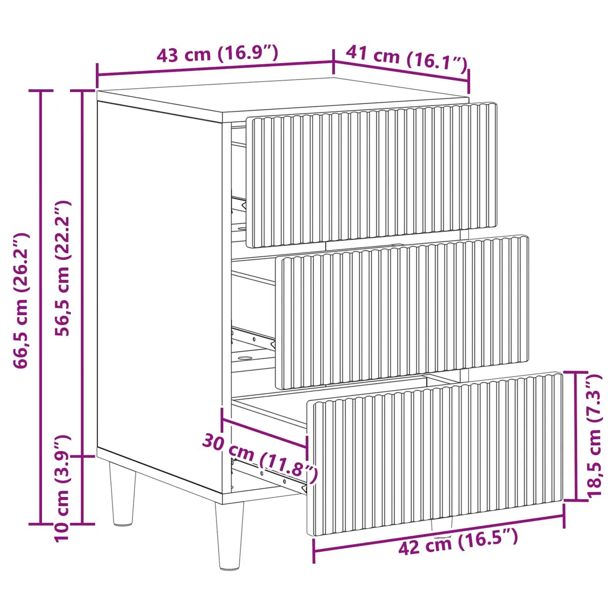 Bedside Table White Engineered Wood Compact Nightstand with Drawer