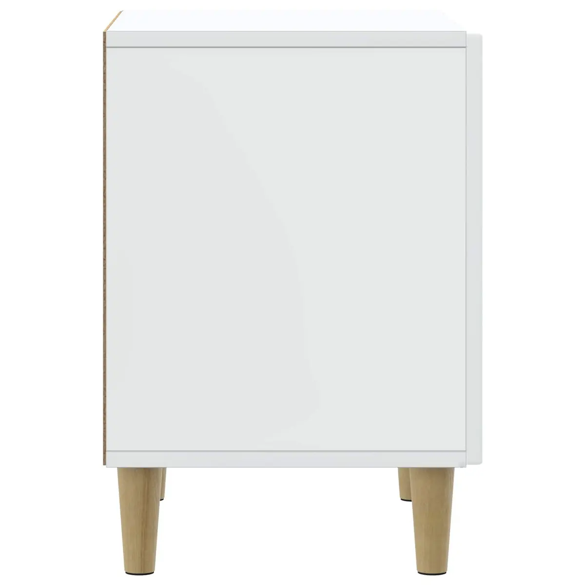 Bedside Cabinet White Modern Bedroom Nightstand Storage Table 43 x 34.5 x 50 cm