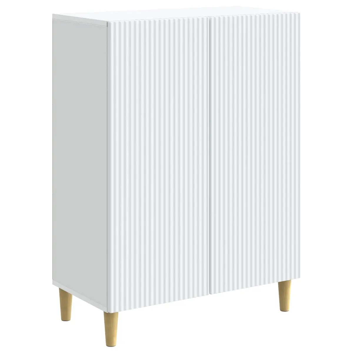 Sideboard Storage Cabinet White 66x34.5x90cm Modern Engineered Wood