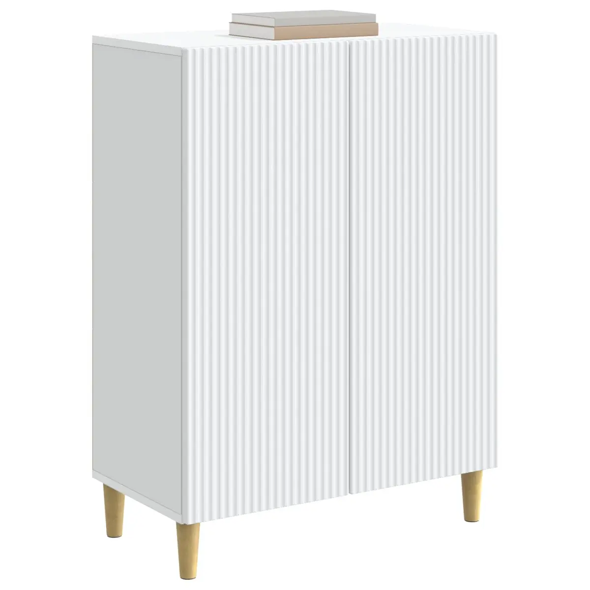 Sideboard Storage Cabinet White 66x34.5x90cm Modern Engineered Wood