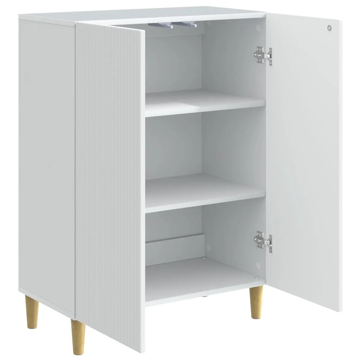 Sideboard Storage Cabinet White 66x34.5x90cm Modern Engineered Wood