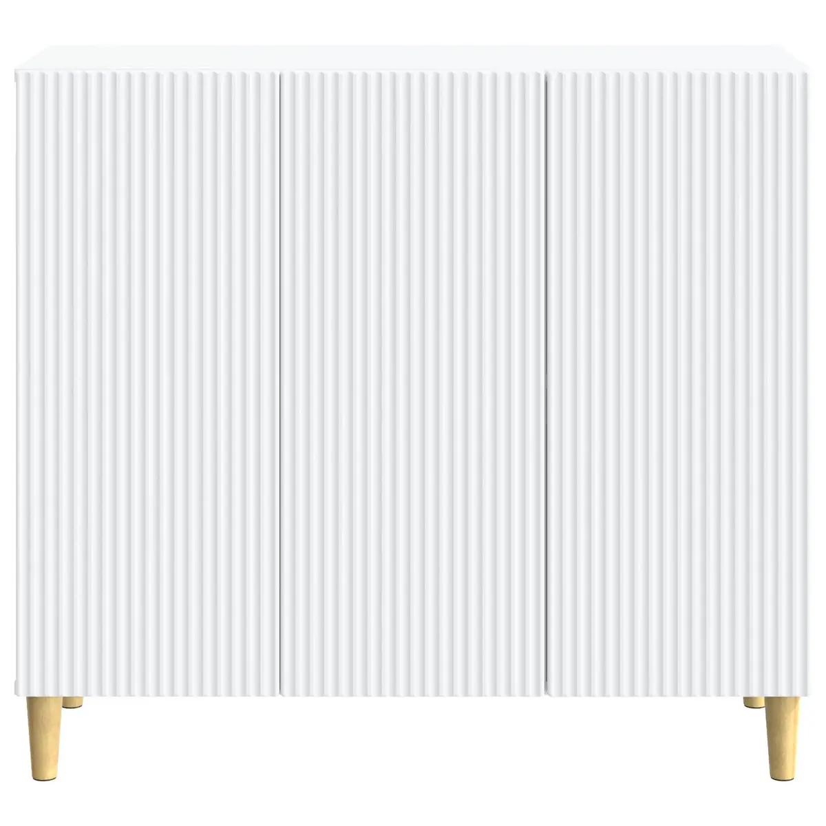 Sideboard Storage Cabinet White 89 x 34.5 x 80 cm Engineered Wood Board Shelves