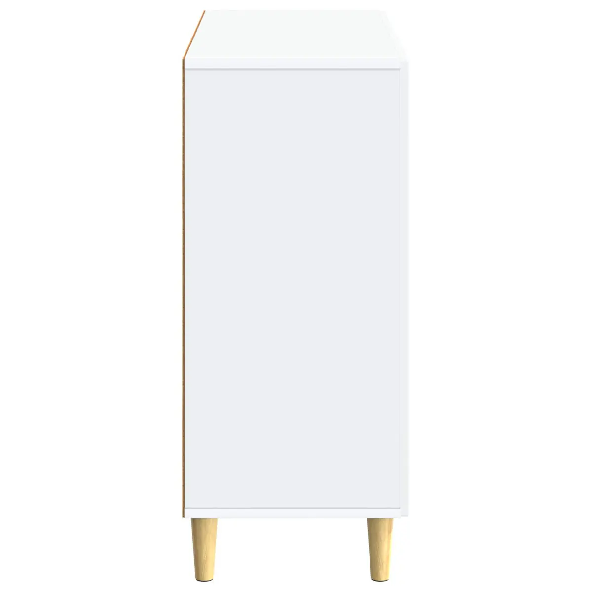Sideboard Storage Cabinet White 89 x 34.5 x 80 cm Engineered Wood Board Shelves