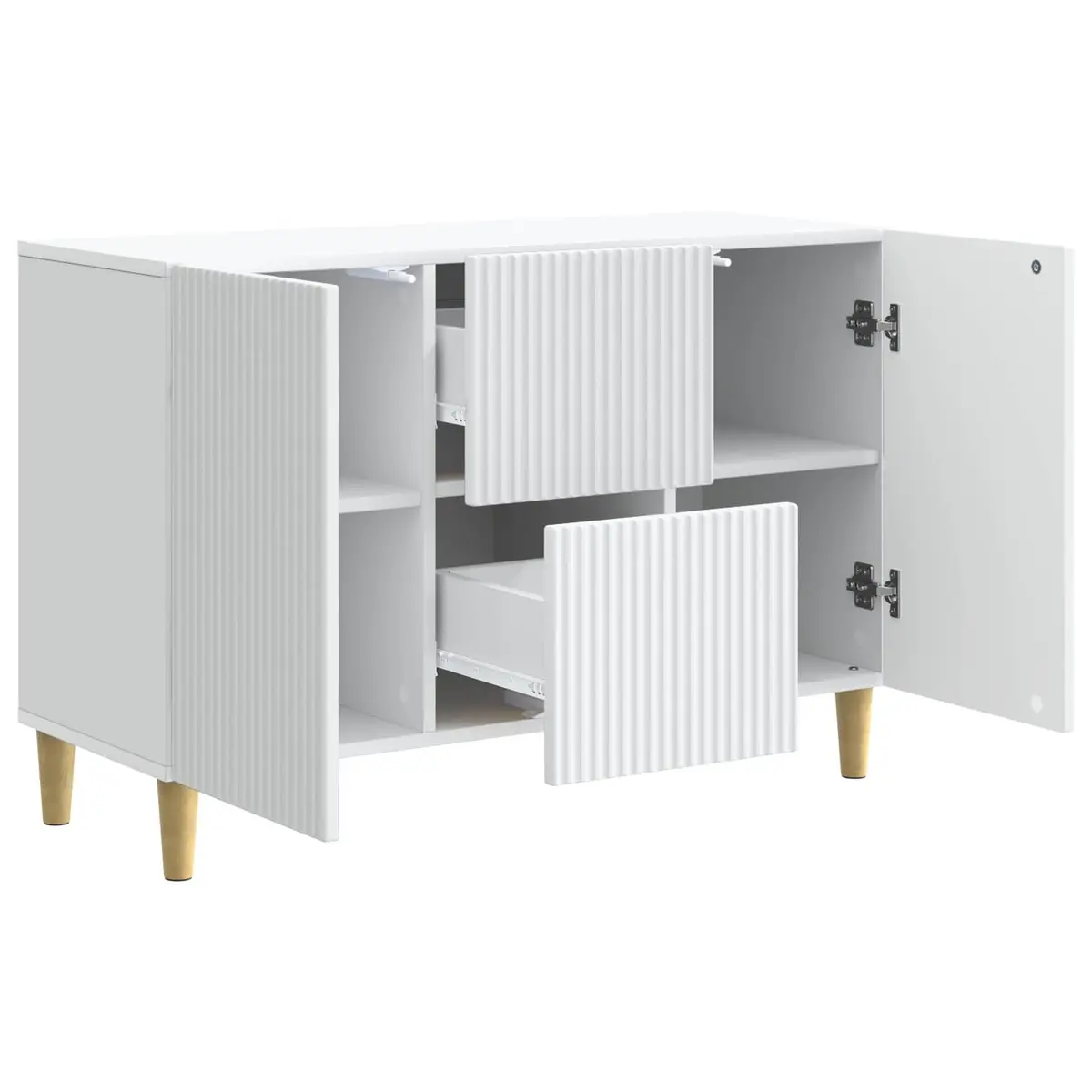 White Sideboard Storage Cabinet for Living Areas