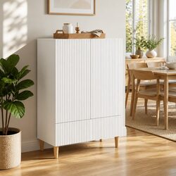 Elegant White Sideboard Cabinet for Dining Room