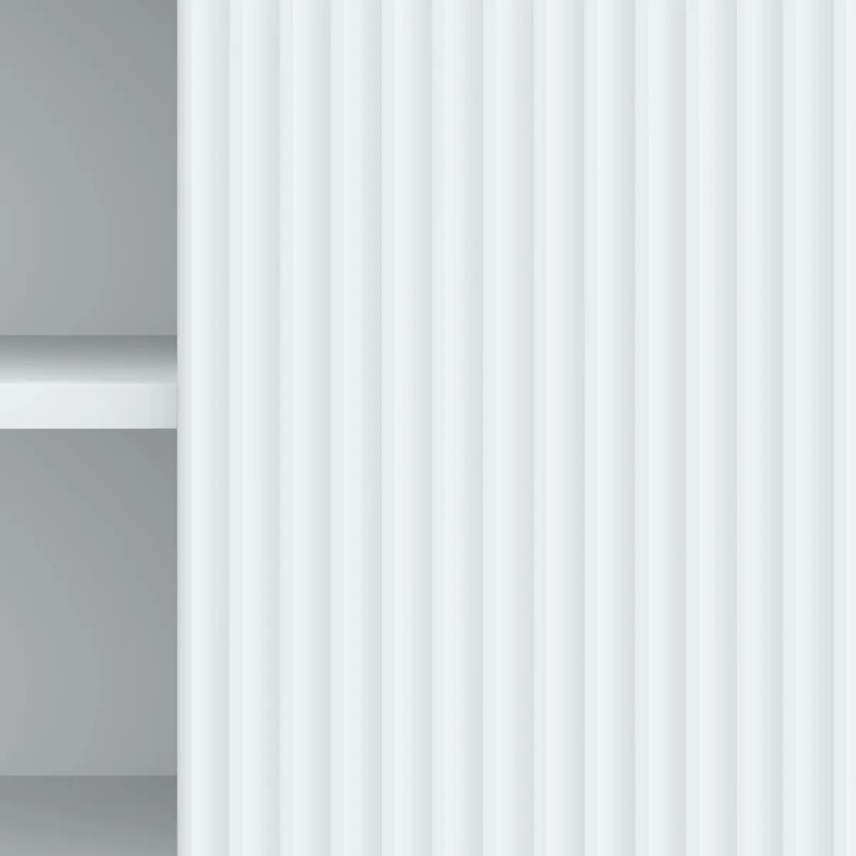 TV Cabinet White 150cm Modern Engineered Wood Storage Unit Board Shelves Swing Doors