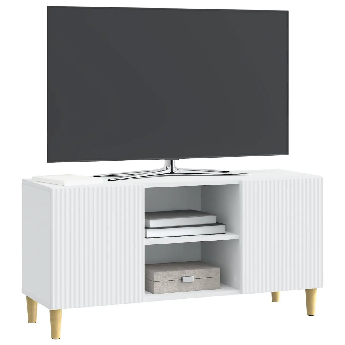 TV Cabinet White Modern 102 x 34.5 x 50 cm Engineered Wood