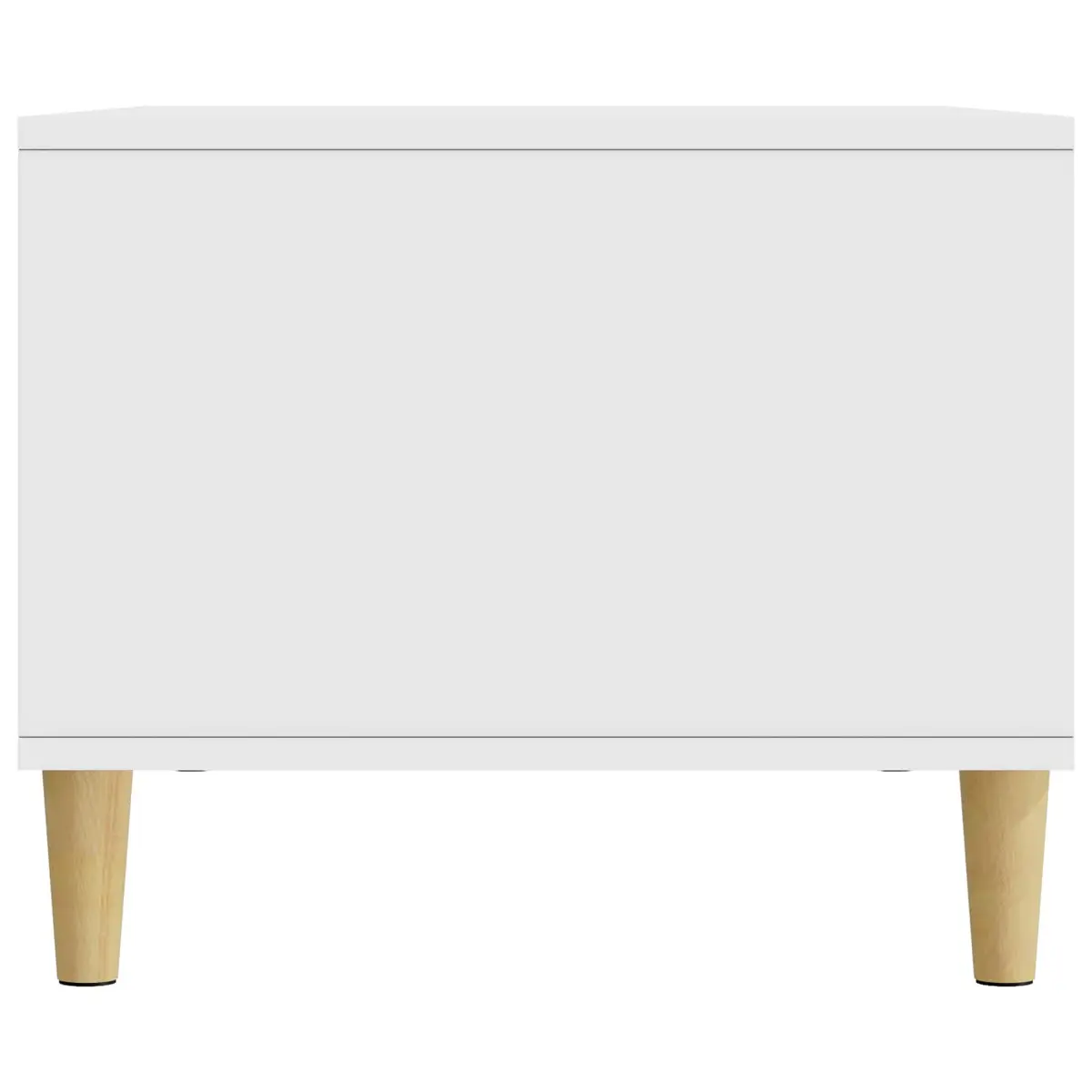 Vintage-Style Coffee Table in White with Storage