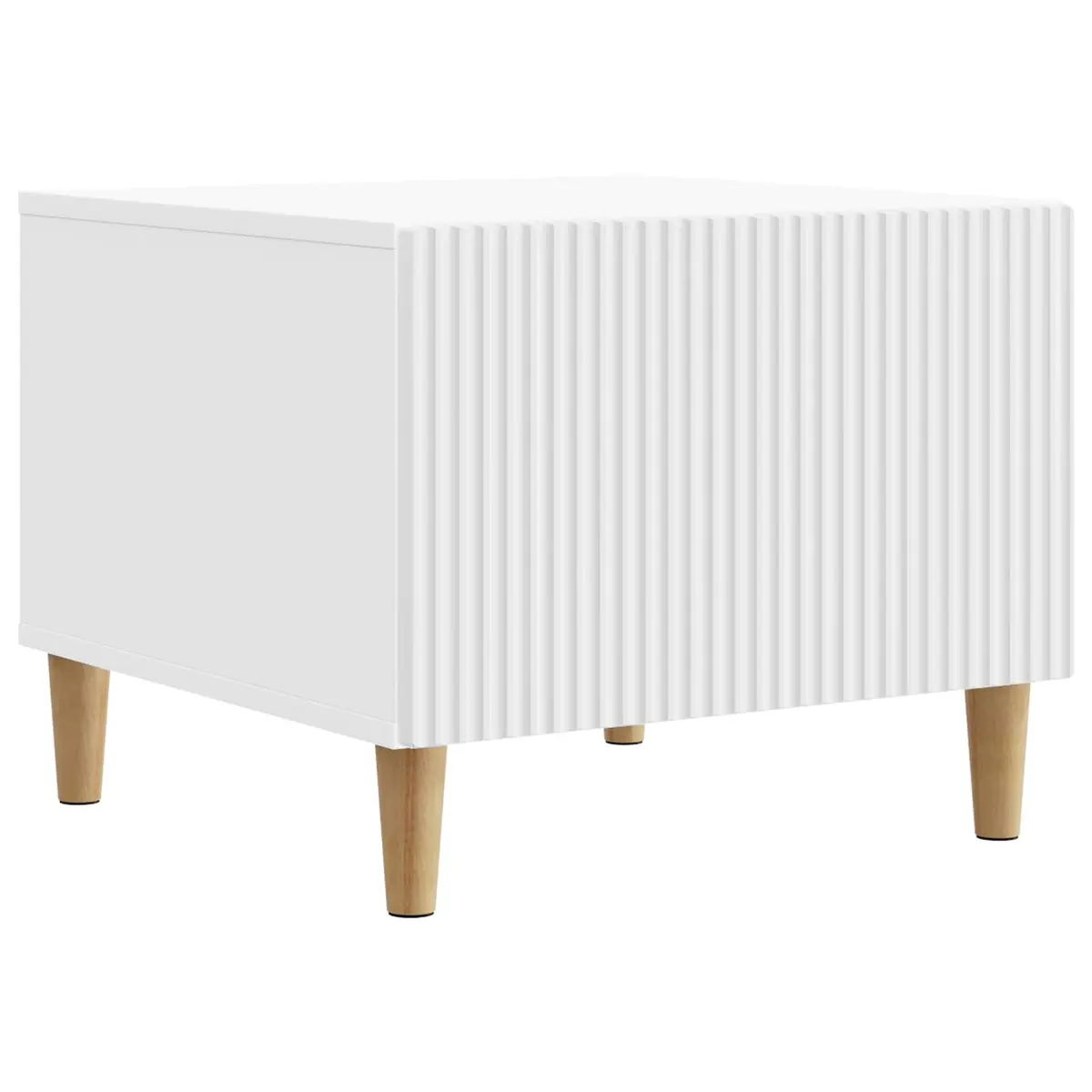 White Coffee Table with Drawer and Open Shelf Storage