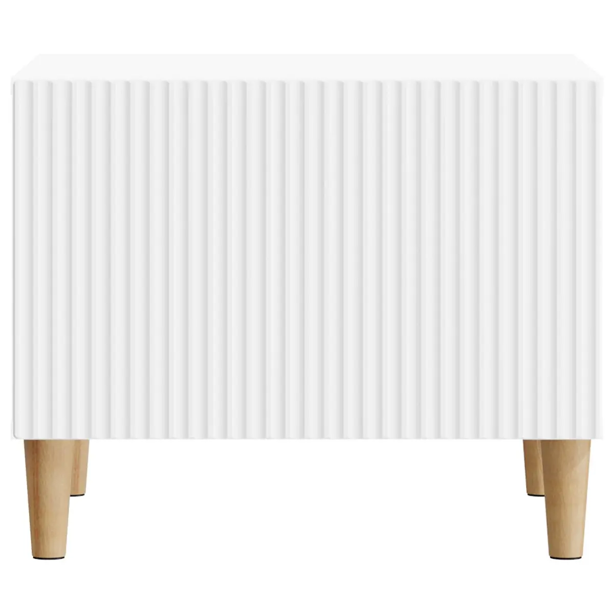White Coffee Table with Drawer and Open Shelf Storage
