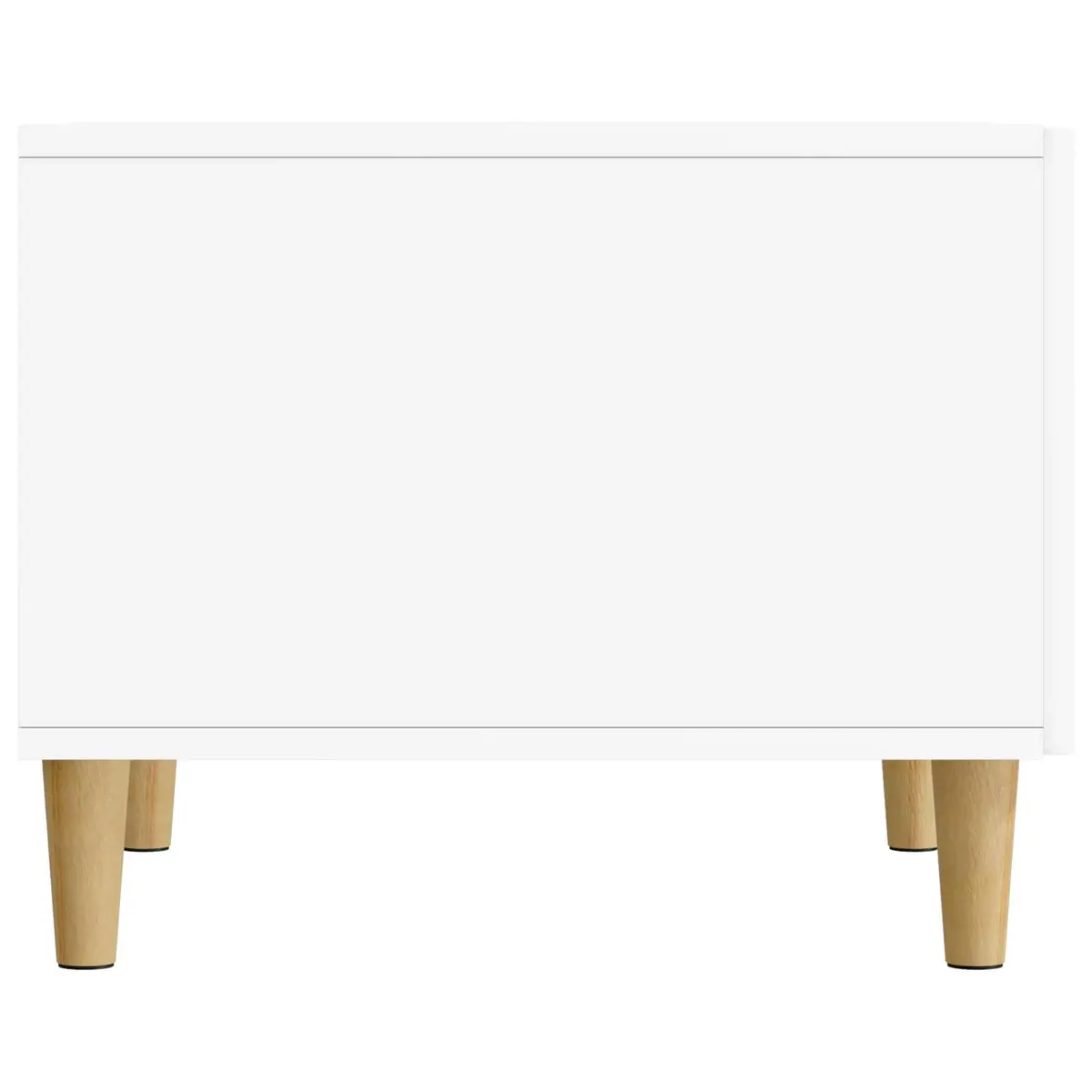 White Coffee Table with Drawer and Open Shelf Storage