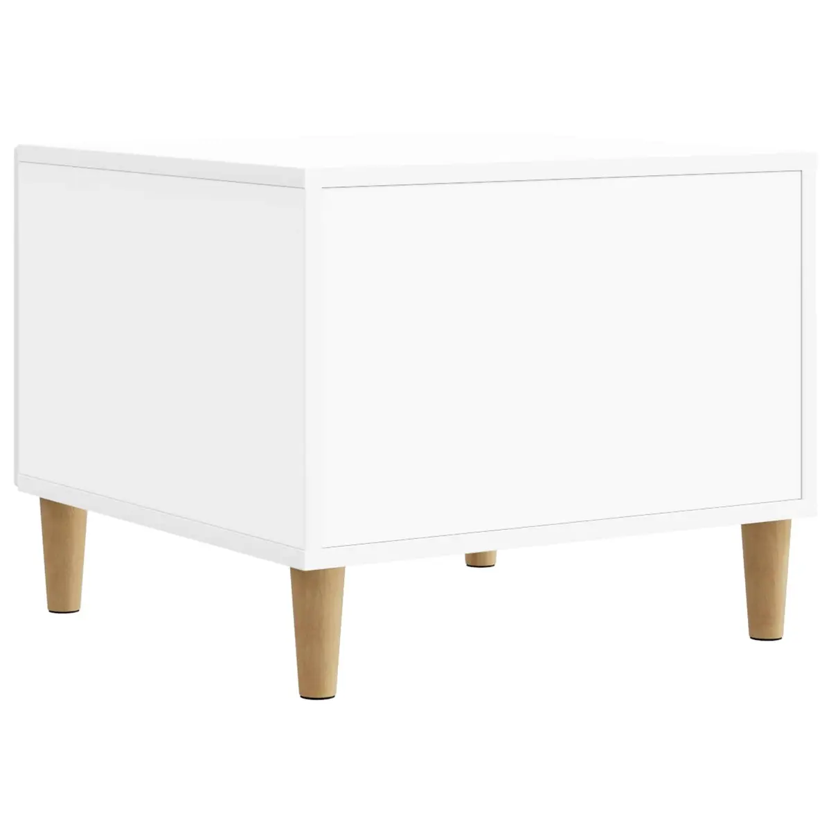 White Coffee Table with Drawer and Open Shelf Storage