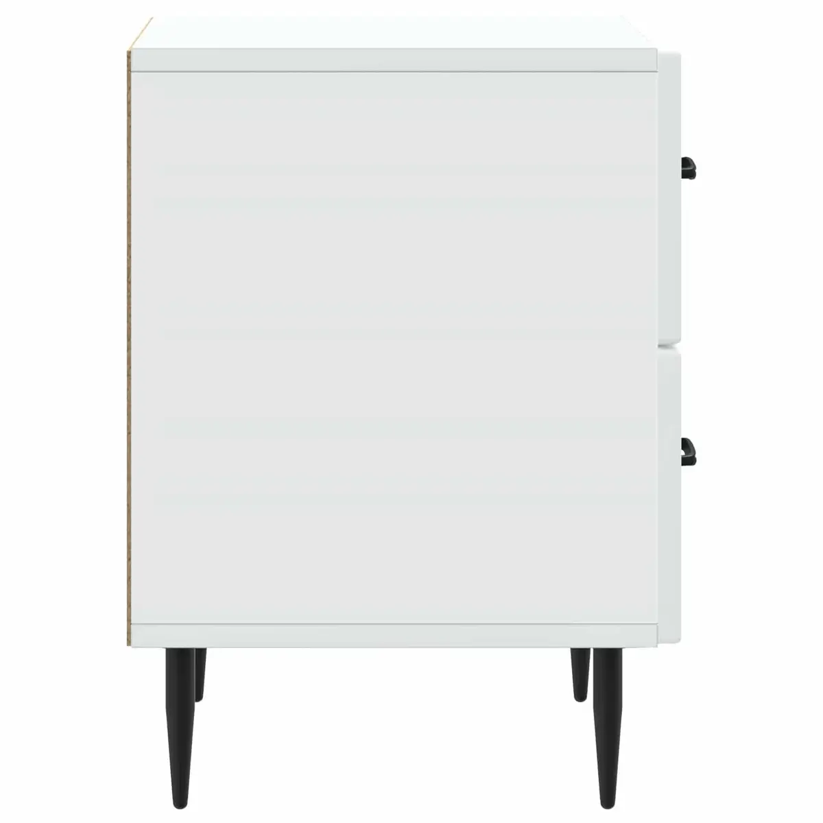 White Bedside Cabinet with Metal Legs
