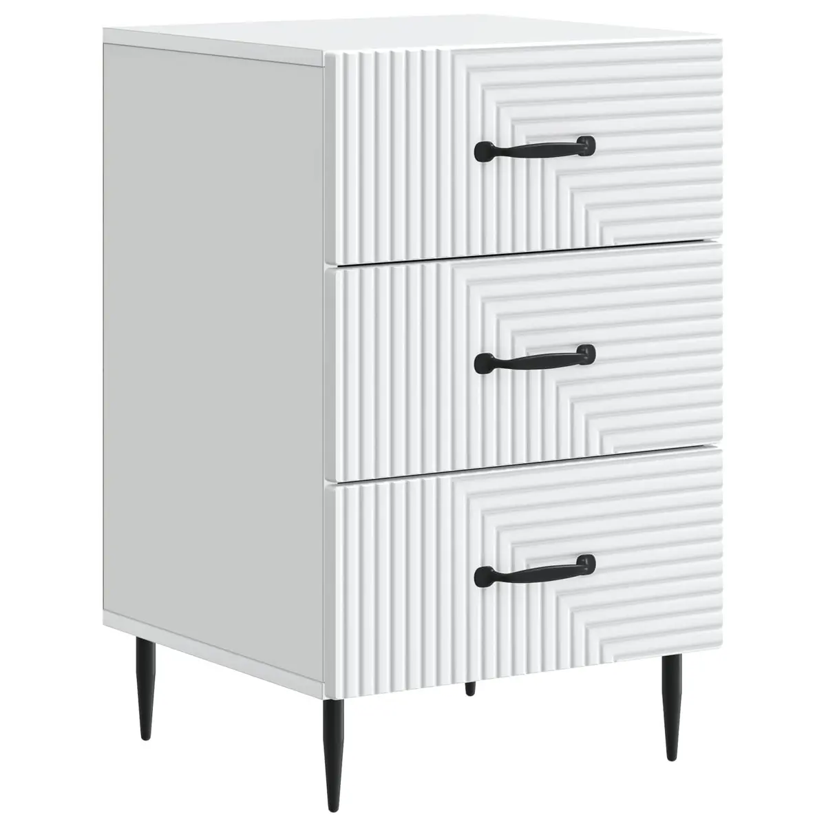 Bedside Cabinet White Bedside Table Nightstand with Drawer Storage Bedroom