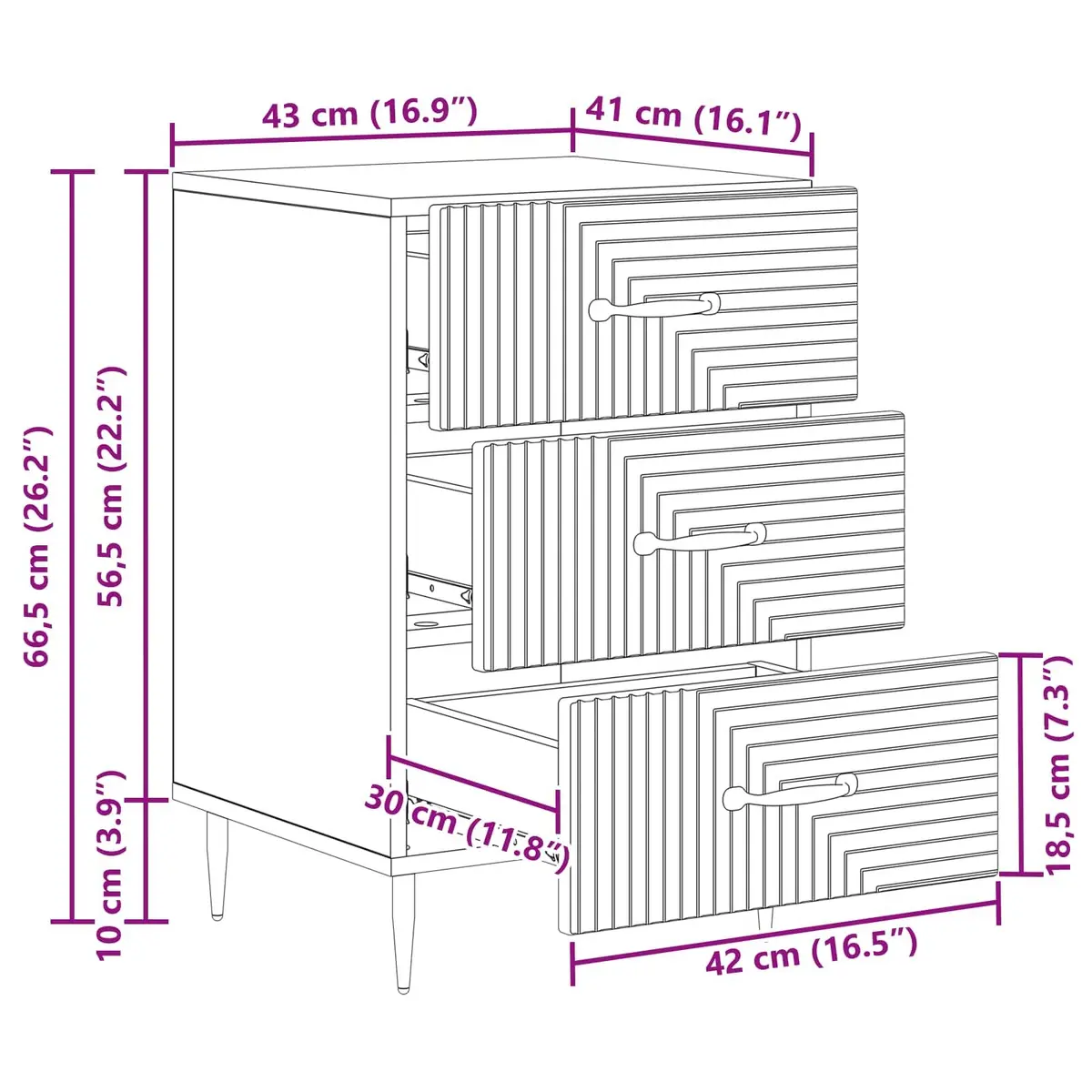 Bedside Cabinet White Bedside Table Nightstand with Drawer Storage Bedroom